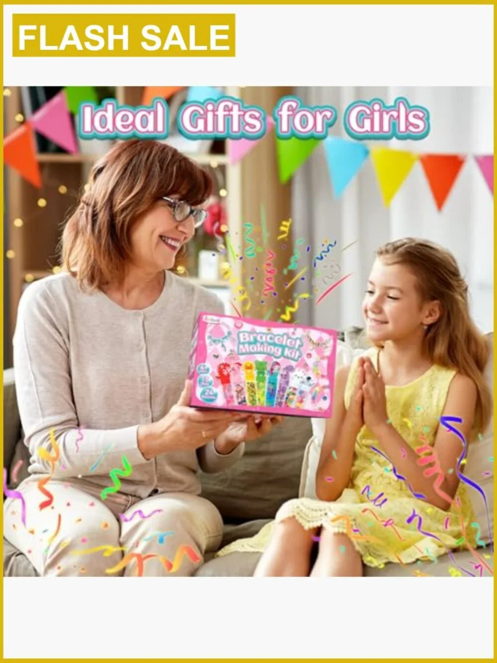 24 Bracelet Wands Charm Jewelry Making Kit for Kids Party Favors